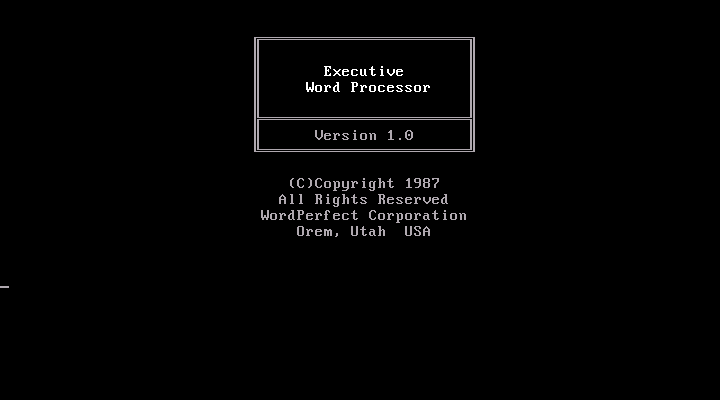 WordPerfect Executive 1.0 - WP